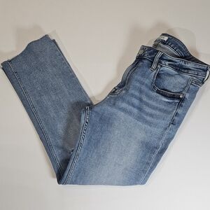 Vigoss Jeans Womens‎ Size 29 Light Wash Stevie Crop Straight Distressed Raw Hem